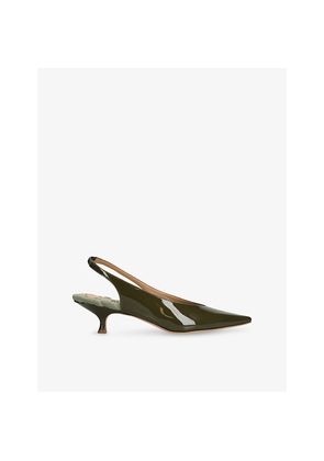 Womens Aera Silvana 50 Faux Patent-Leather Slingback Courts