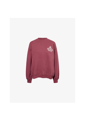 Womens The Couture Club Crest Embroidery Cotton-Jersey Sweatshirt