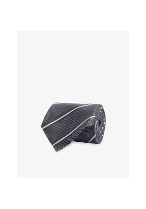 Mens Tom Ford Regimental Graphic-Pattern Silk Tie