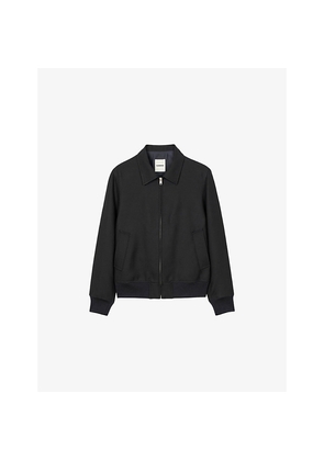 Mens Sandro Collared Regular-Fit Woven Jacket