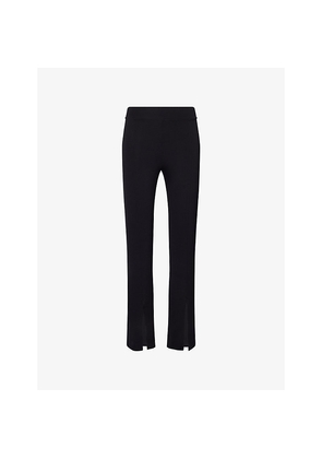 Womens Commando Neoprene Split-Front Jersey Trousers