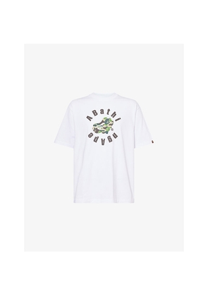 Mens A Bathing Ape Abc Camo Heart Ape Graphic-Print Cotton T-Shirt