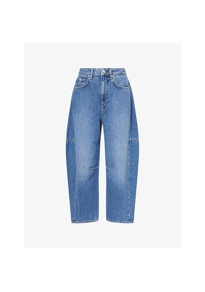 Womens Rag & Bone The Charlie Barrel-Leg Denim Jeans