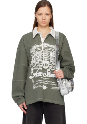 Acne Studios Green Logo Polo