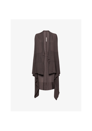 Womens Rick Owens Wrap Draped Wool Cardigan
