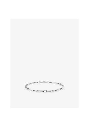 Mens Poubel Engraved-Link Sterling-Silver Necklace