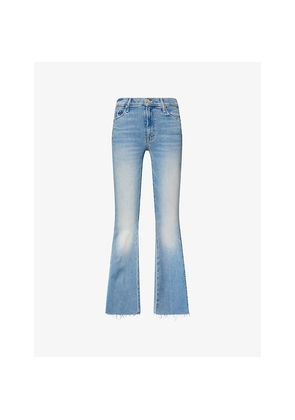 Womens Mother The Weekender Fray Flared-Leg Denim Jeans