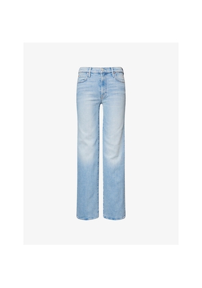 Womens Mother The Kick It Straight-Leg Denim Jeans