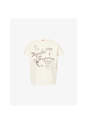 Womens Mother The Boxy Goodie Goodie Graphic-Print Stretch-Cotton T-Shirt