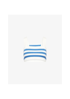 Womens Posse Ari Stripe Knitted Crop Top