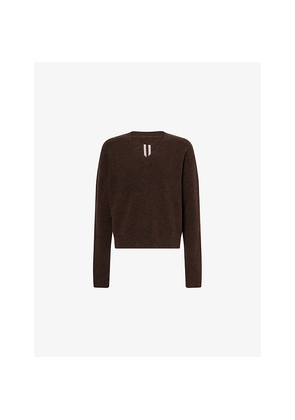 Mens Rick Owens Tommy V-Neck Knitted Jumper