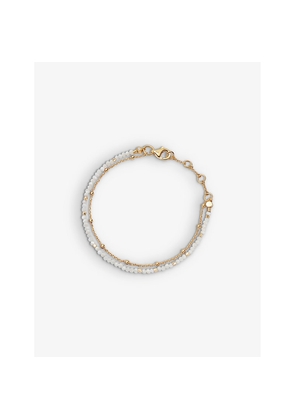 Womens Astley Clarke Fine Biography 18ct Yellow Gold Vermeil and Mother-Of-Pearl Bracelet