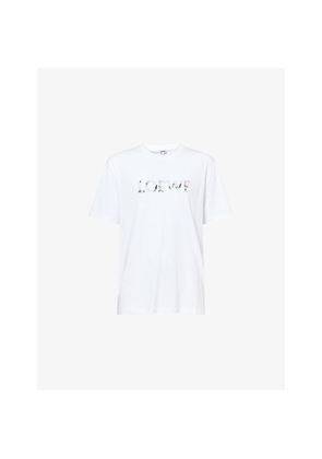 Mens Loewe Brand-Print Relaxed-Fit Cotton-Jersey T-Shirt