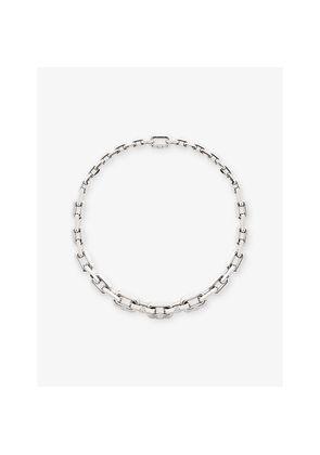 Womens Phoria Runaway Graduated Sterling Silver and White Topaz Necklace