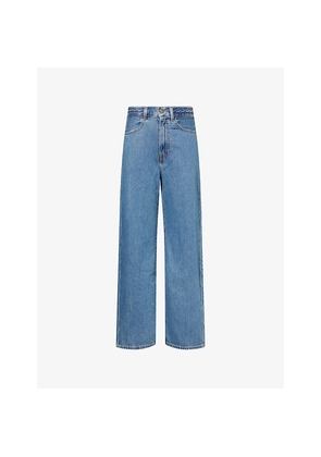 Womens Levis Ribcage Wide-Leg Denim Jeans