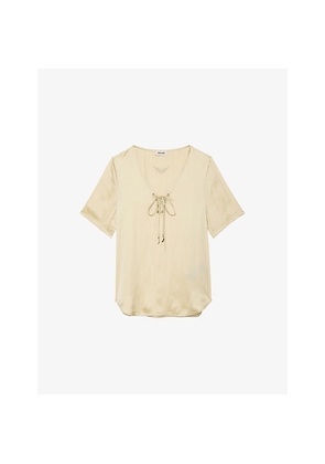 Womens Zadig&Voltaire Terzo Laced Satin Top