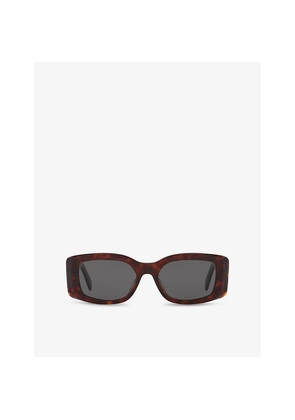 Womens Celine Cl40282U Triomphe Rectangular-Frame Acetate Sunglasses