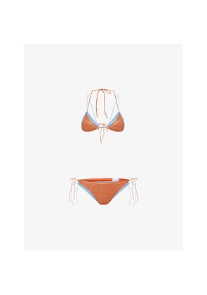 Womens Oseree Lumière Bi-Colour Double Kini Bikini Set