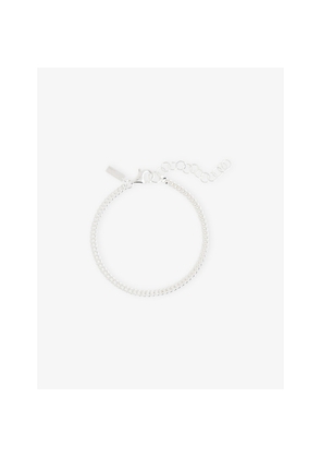 Mens Commonlines Mini Cuban Link 925 Sterling-Silver Bracelet