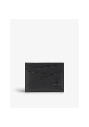 Mens Loewe Puzzle Edge Brand-Debossed Leather Card Holder