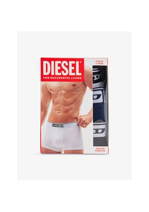 Mens Diesel Branded-Waistband Pack Of Five Stretch-Cotton Trunks