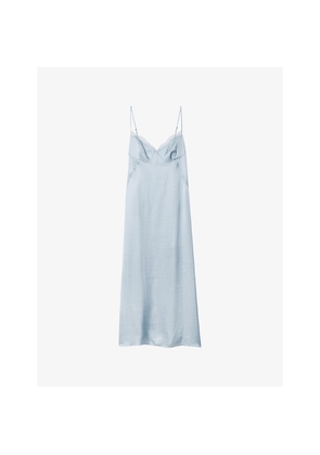 Womens Zadig&Voltaire Rialta Lace-Embroidered Cut-Out Satin Midi Dress