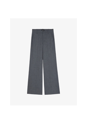 Womens Zadig&Voltaire Panol Wide-Leg High-Rise Stretch-Woven Trousers