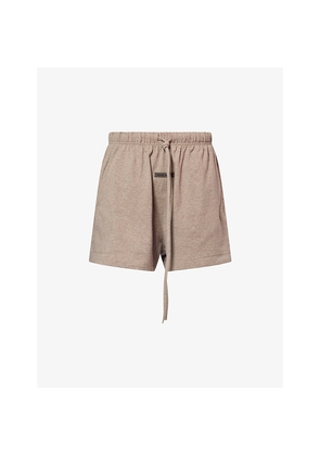 Womens Fear Of God Essentials Drawstring Brand-Patch Cotton-Jersey Shorts