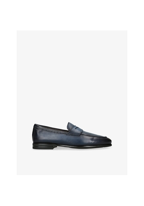 Mens Santoni Carlo Leather Penny Loafers