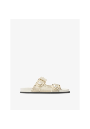 Womens Jimmy Choo Fayence Mesh Flat Sandals