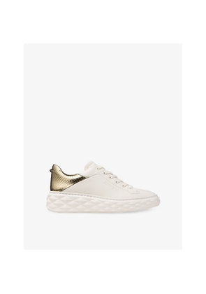 Womens Jimmy Choo Diamond Maxi F II Leather Low-Top Trainers
