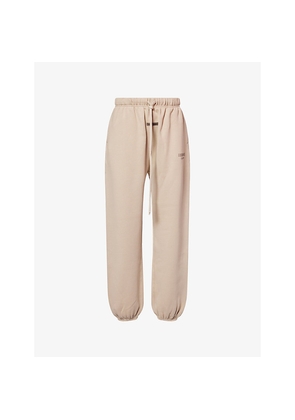 Womens Fear Of God Essentials Embossed-Branding Wide-Leg Cotton-Blend Jogging Bottoms