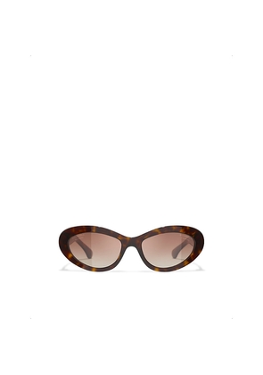 Womens Chanel Ch5538Q Cat-Eye Acetate Sunglasses