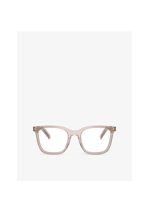 Womens Prada Pr B11V Round-Frame Plastic Optical Glasses