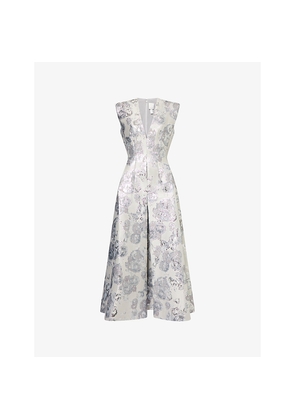Womens Huishan Zhang Kyle Floral Jacquard Midi Dress