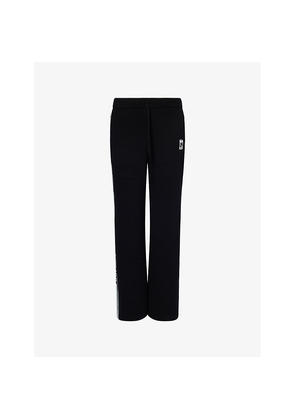 Womens Casablanca Striped Wide-Leg Wool Jogging Bottoms