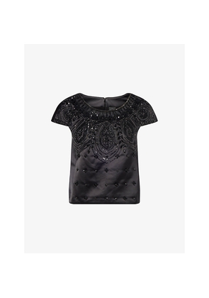Womens Huishan Zhang Virgil Sequin-Embellished Duchesse Top