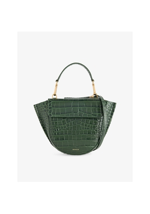 Womens Wandler Hortensia Mini Crocodile-Effect Leather Shoulder Bag