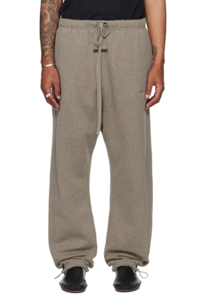 Fear of God ESSENTIALS Brown Relaxed Fleece Piping Sweatpants