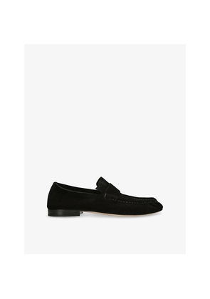 Womens The Row Suede Mocassin Shoes