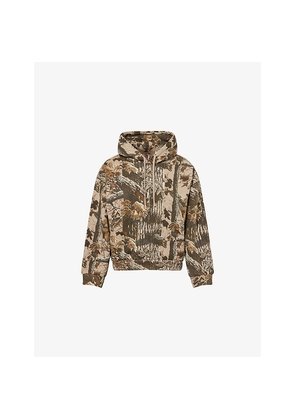 Mens Skims Relaxed-Fit Graphic-Print Cotton-Jersey Hoodie