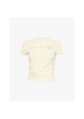 Womens Amy Lynn Heart Cut-Out Woven Top