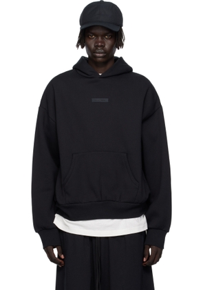 Fear of God ESSENTIALS Black Classic Fit Fleece Hoodie