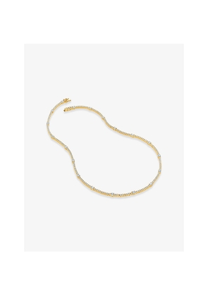 Womens Carat London Phoebe 18ct Yellow Gold Vermeil and Cubic-Zirconia Tennis Necklace