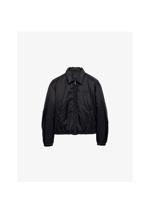 Mens Prada Re-Nylon Triangle-Logo Woven Jacket