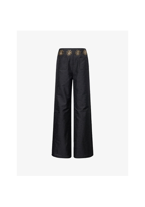 Womens Sister Jane Sol De Noche Wide-Leg Woven Trousers