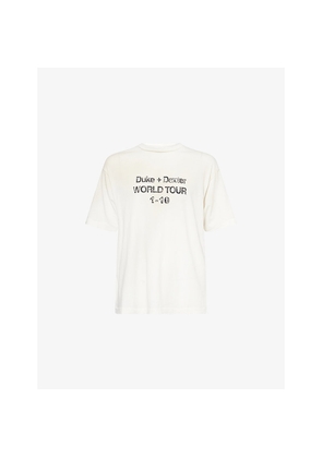 Mens Duke & Dexter Text-Print Relaxed-Fit Cotton T-Shirt