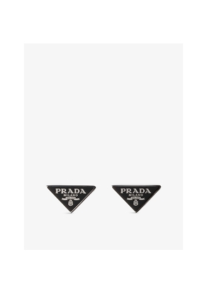 Prada Enameled Sterling-Silver Stud Earrings