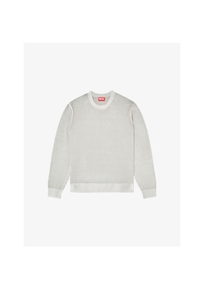 Mens Diesel K-Larence-B Faded Cotton-Knit Jumper