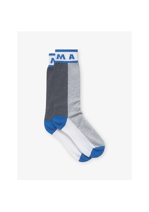 Womens Marni Colour-Block Cotton-Blend Mid-Calf Socks